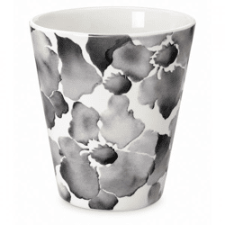 Blumentopf „Flower“, schwarz/weiß, 20 cm