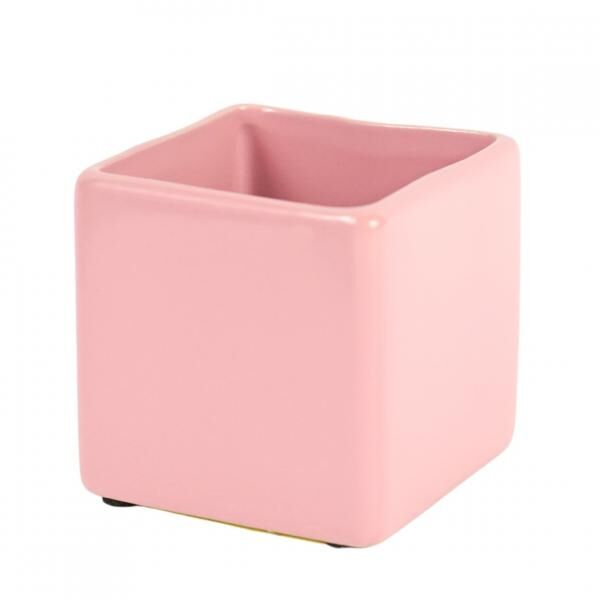 D&M Blumentopf, quadratisch, Basic, rosa, 11 cm
