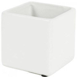 D&M Depot Blumentopf, quadratisch, Basic, mattweiß, 19 cm