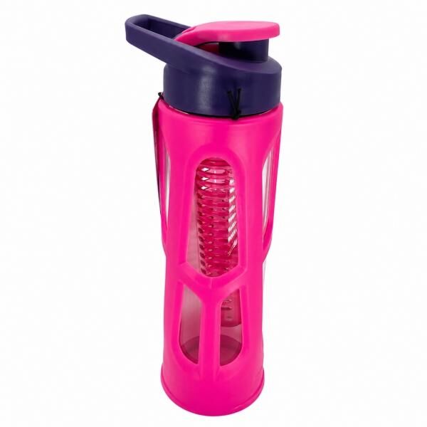 Green Canteen Trinkflasche mit Klappverschluss, Glas, rosa/lila, 561 ml