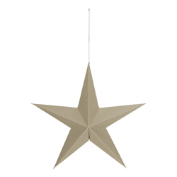 Paper Star Ornament, Basic, Taupe, S, approx. 20 cm in diameter