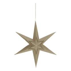 Paper Star Ornament, Deluxe, taupe, S, approx. 20 cm in diameter