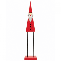 J-Line Weihnachtsmann auf Sockel, rot, 88 cm