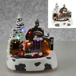 LED Winter Landscape, Pair/Train, approx. 20x21 cm
