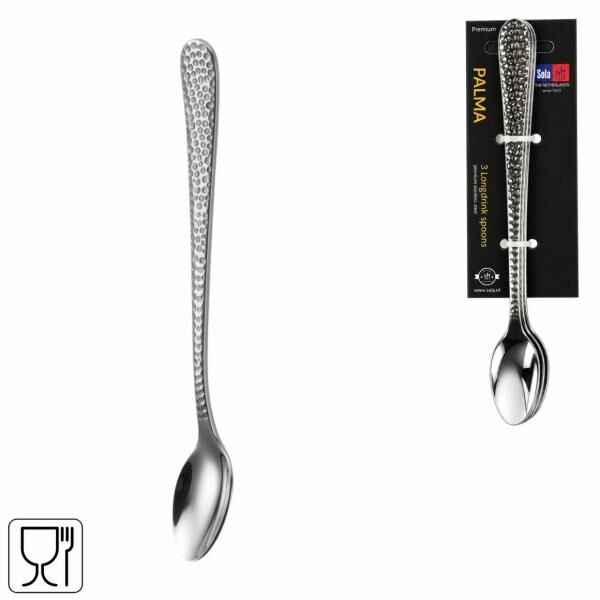 Sola Palma Long Drink Spoon, 19 cm, Set of 3