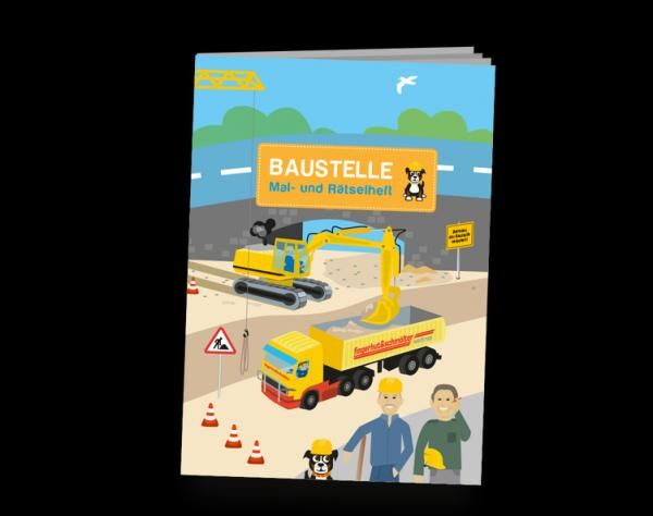 BAUSTELLE - small coloring and puzzle booklet