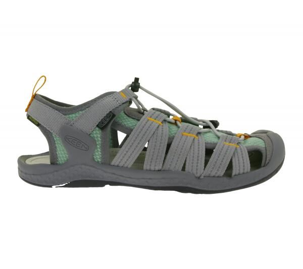 Bequeme KEEN Drift Creek H2 Damen Sandalen EVA-Innensohle mit Fu&szlig;gew&ouml;lbeunterst&uuml;tzung Sommer-Schuhe 1028557 Grau/Gr&uuml;n