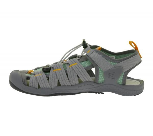 Bequeme KEEN Drift Creek H2 Damen Sandalen EVA-Innensohle mit Fu&szlig;gew&ouml;lbeunterst&uuml;tzung Sommer-Schuhe 1028557 Grau/Gr&uuml;n