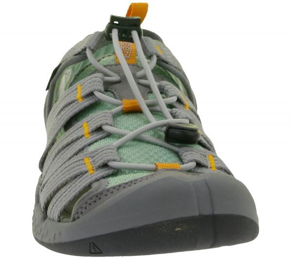 Bequeme KEEN Drift Creek H2 Damen Sandalen EVA-Innensohle mit Fu&szlig;gew&ouml;lbeunterst&uuml;tzung Sommer-Schuhe 1028557 Grau/Gr&uuml;n
