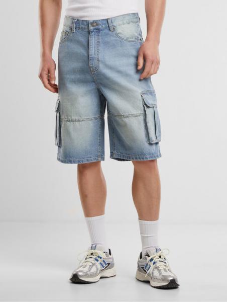 bequeme Urban Classics Herren Shorts Rei&szlig;verschluss Taschen mit Baumwolle Blau