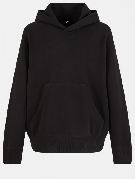 bequemer Urban Classics Unisex Hoodie Rippb&uuml;ndchen Kapuze mit Baumwolle Schwarz