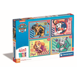 Clementoni 21526 - 4 in 1 Puzzle Supercolor - Paw Patrol