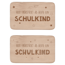 Frühstücksbrettchen Schulkind,2/s