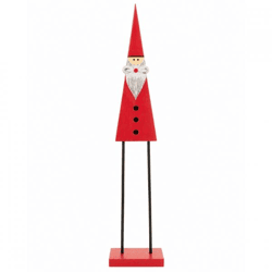 J-Line Weihnachtsmann auf Sockel, rot, 88 cm