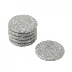 J-Line Untersetzer, Marmor, grau, 10 cm, 6er-Set