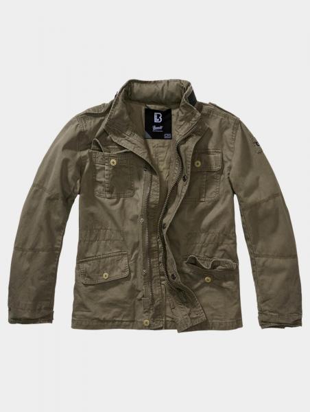 moderne Brandit Unisex Kinder  Jacke Rei&szlig;verschluss Taschen mit Baumwolle Khaki