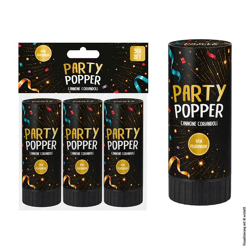 Party Popper, 3er Set, ca. 10cmH