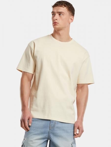 sportliches Urban Classics Herren T-Shirt 310 g/m&sup2; mit Baumwolle Ecru-Wei&szlig;