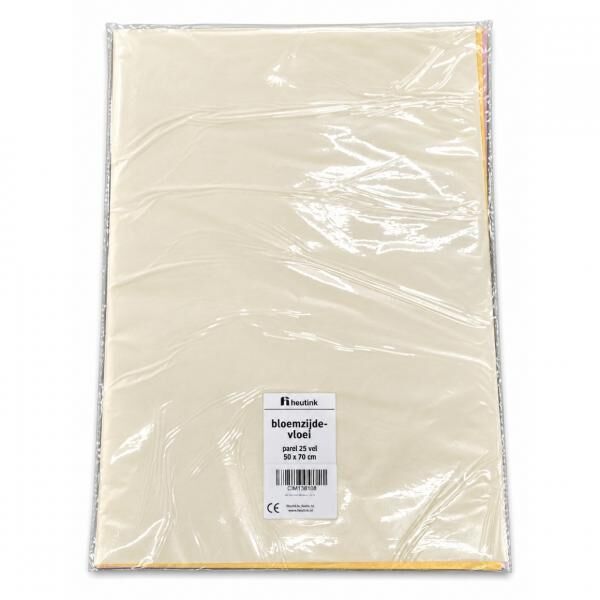 Seidenpapier, Blumenmuster, Perlmutt, 50 x 70 cm, 25 Blatt