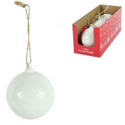 Wilko Weihnachtskugel weiß 6 cm