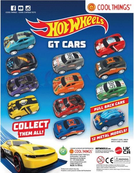 Hot Wheels GT-Autos in Mystery Kapsel - ca. 65 mm