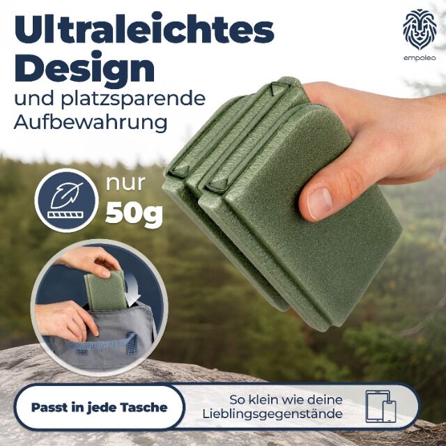 Outdoor Sitzkissen faltbar – Sitzkissen für Stadion & Wandern – 2erSet
