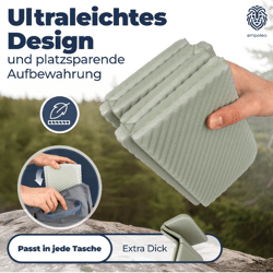 Premium Sitzkissen Outdoor - Extra Dick & Bequem - Sitzunterlage für Stadion, Garten, Angeln und Camping - Inkl. Tragetasche