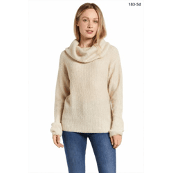 183-Sd – Damen-Strickpullover mit weitem Rollkragen