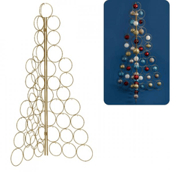 Weihnachtsbaumgestell aus Metall, goldfarben, 118 cm