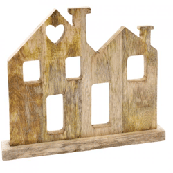 Home Decor: Natural Mango Wood Base, 35 cm