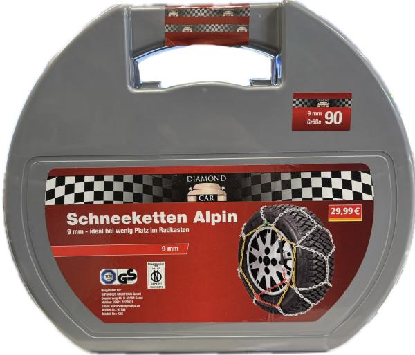 Schneekette  Alpin  90cm    9mm  UVP 29,99€