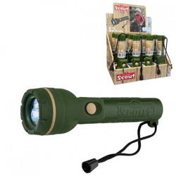 Scout-Taschenlampe mit Batteriebetrieb, grün, 16 cm