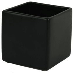 D&M Depot Square Flower Pot, Basic, Matte Black, 19 cm