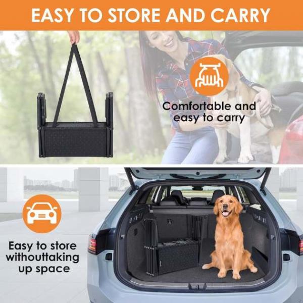 StairPup – Zusammenklappbare 4-stufige Haustiertreppe und Rampe | Tragbare Hundeleiter mit einer Tragkraft von 80 kg für Autos, Sofas und Betten | Großhandel für Mobilitätshilfen für Haustiere