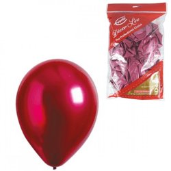 Amscan-Luftballons „Decorator“ aus Satin, Granatapfelrot, 27,5 cm, 50 Stück