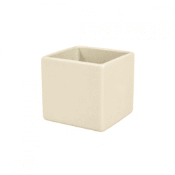 D&M Depot Blumentopf, quadratisch, matt, cremefarben, 7 cm