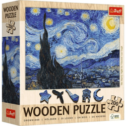 Die Sternennacht / Vincent van Gogh - Holz Puzzle 200 Teile