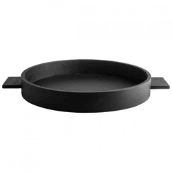 Gusta Dekorations-Tablett, rund, schwarz, 45 cm