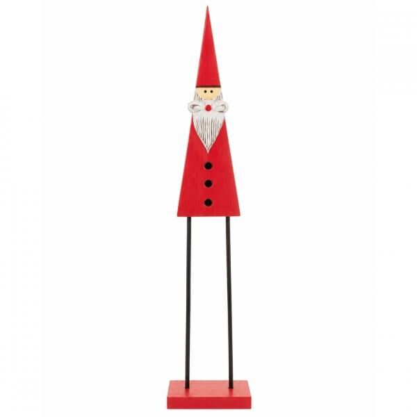 J-Line Weihnachtsmann auf Sockel, rot, 88 cm