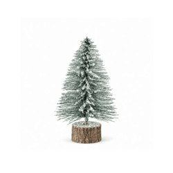 J-Line Weihnachtsbaum, glitzernd, grün/silberfarben, 15 cm