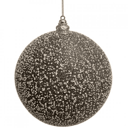 Gray Glitter Christmas Ornament, 18 cm