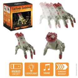 Laufende Hand, Zombie, LED, ca. 13x18x17cm