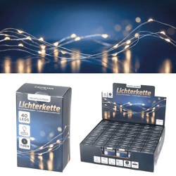 Lichterkette Mikro Outdoor, 40 LED, Timer 420cm
