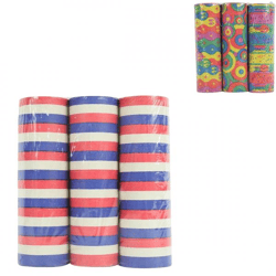 Serpentinen rot/weiß/blau und Party 4 Meter 2, 3er-Set in verschiedenen Farben