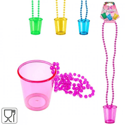 Schnapsglas mit Kette, 50 ml, 4er-Set in verschiedenen Ausführungen