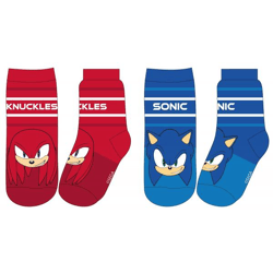 Sonic the Hedgehog - Socken rot/blau für Jungs - 2-fach sortiert - Größe 23-34