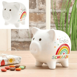 Spardose Sparschwein, Schulanfang, ca.12cm