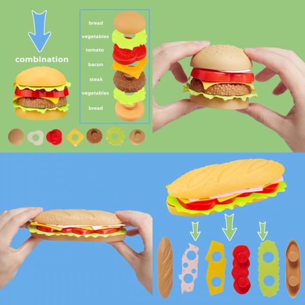 Spielzeug „Fast Food“, 7-teilig, 2 verschiedene Sets