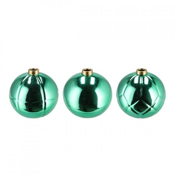 Vase Christmasball green 15 cm 3 assorted