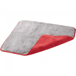 WALSER EXPERT Premium Mikrofasertuch ca. 48 x 42 cm für Auto & Haushalt **B-Ware – geprüft** Rot/Grau